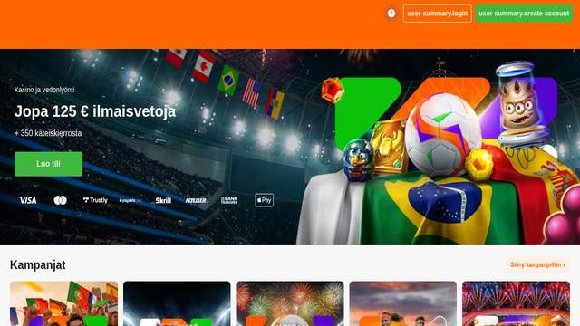 Betsson casino screenshot